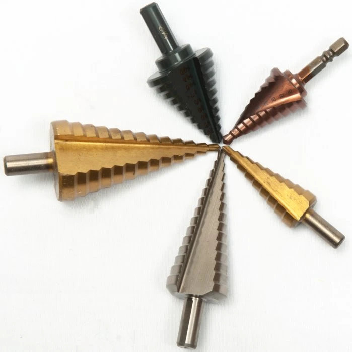 High Speed 3PCS Steel Step Drill Bit 4-12mm 4-20mm 4-32mm with Hex Shank in Wooden Box