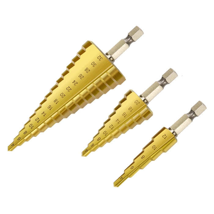 4-32 mm Titanium Coated Metal Hex Core Drill Bits Wood Hole Cutter Step