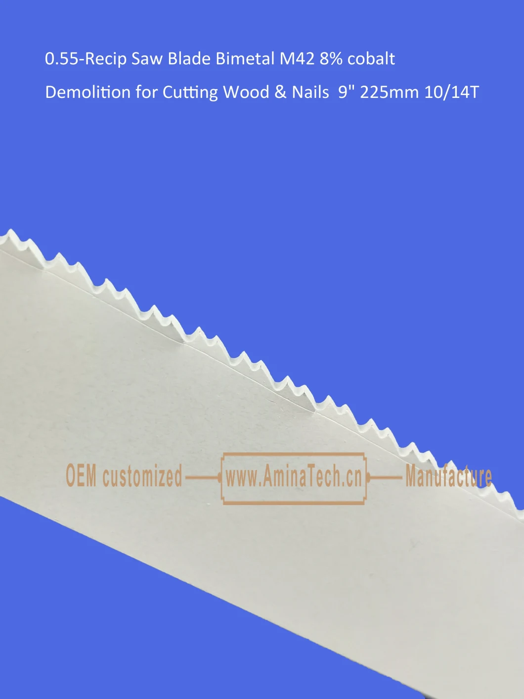 Reciprocating,Recip Saw Blade Bimetal M42 8% cobalt Demolition for Cutting Wood & Nails 9