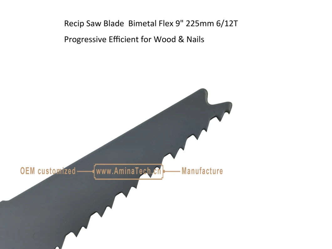 Recip Saw Blade Bimetal M42 8% cobalt Demolition for Cutting Wood & Nails Size:9